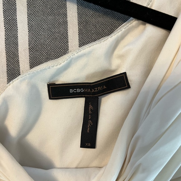 BCBG WHITE ONE SHOULDER DRESS - worn once! PERFECT FOR WEDDING SEASON! - Picture 4 of 6